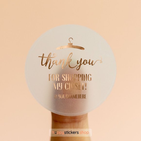 Thank You For Shopping My Closet! Stickers & Labels with your custom text - Picture 16 of 17